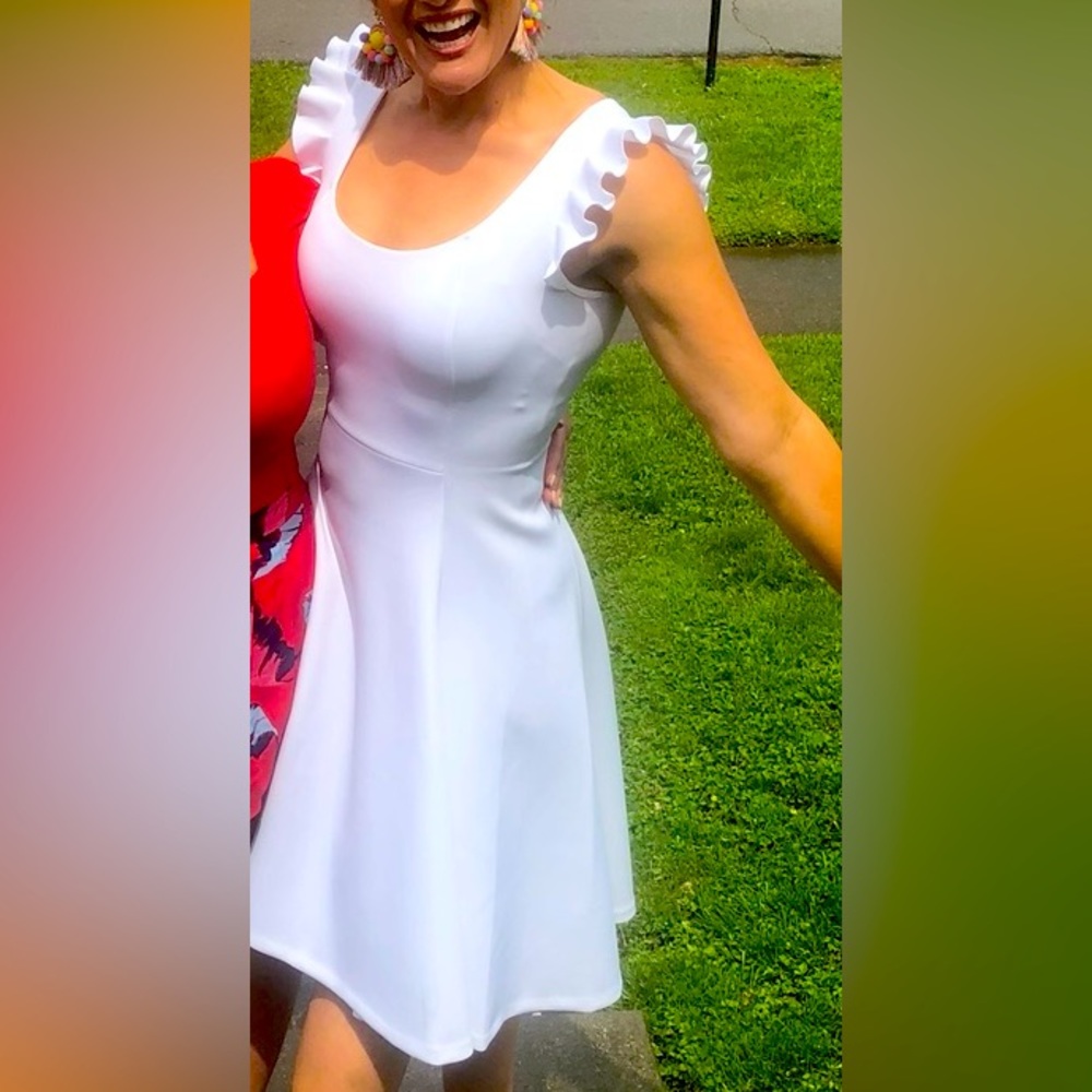 Calvin Klein White A-Line Dress